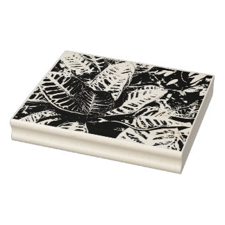 トロピカルクロトン植物スタンプ ラバースタンプ