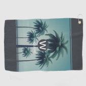 トロピカルクールゴパーソナライズされたルフタオル ゴルフタオル (横)