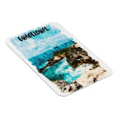 トロピカルグアドループカリブのアイランドウォータカラー マグネット (右側)