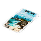 トロピカルグアドループカリブのアイランドウォータカラー マグネット (左側)