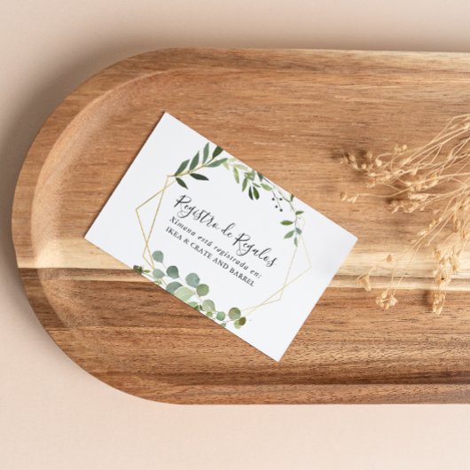 トロピカルグスペインのリー結婚ンのギフト登録 エンクロージャーカード