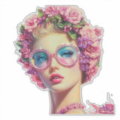 トロピカルグラマー・クイーンステッカー シール (正面)