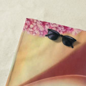 トロピカルグラマー・クイーンステッカー ビーチタオル (インサイチュ)