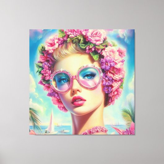 トロピカルグラマー・クイーン キャンバスプリント (正面)