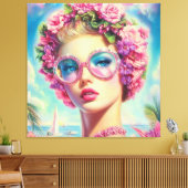 トロピカルグラマー・クイーン キャンバスプリント (インサイチュ (リビング))