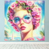 トロピカルグラマー・クイーン キャンバスプリント (インサイチュ (ウッドフロア))