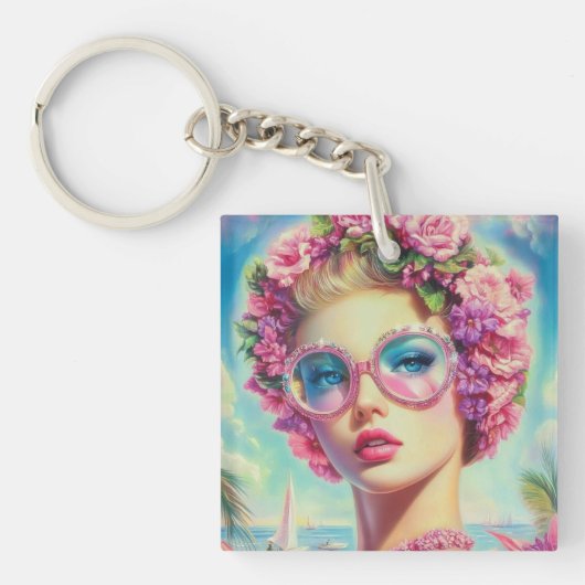 トロピカルグラマー・クイーン キーホルダー (正面)
