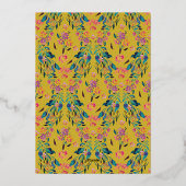 トロピカルグラムシトリンイエロー 箔招待状 (裏面)
