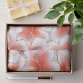 トロピカルグリッターハイビスカスハワイアン 薄葉紙 (ギフト)