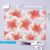 トロピカルグリッターハイビスカスハワイアン 薄葉紙 (クラフト)
