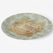 トロピカルグリーナリーホリデー ペーパープレート (アングル)