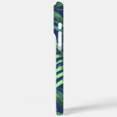 トロピカルグリーンとブルー離れ名前をカスタムする Case-Mate iPhoneケース (裏面 / 左)