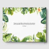 トロピカルグリーンとプルメリアのフレーム ウェディングI ゲストブック (裏面)