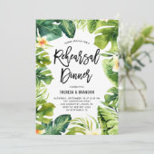 トロピカルグリーンとプルメリアリハーサルディナー 招待状 (スタンド正面)