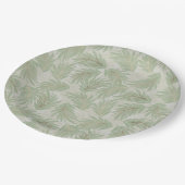 トロピカルグリーンと葉金ゴールドオンセージ ペーパープレート (アングル)