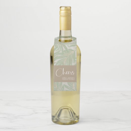 トロピカルグリーンと葉金ゴールドオンセージ ボトルネックタグ (ボトル)