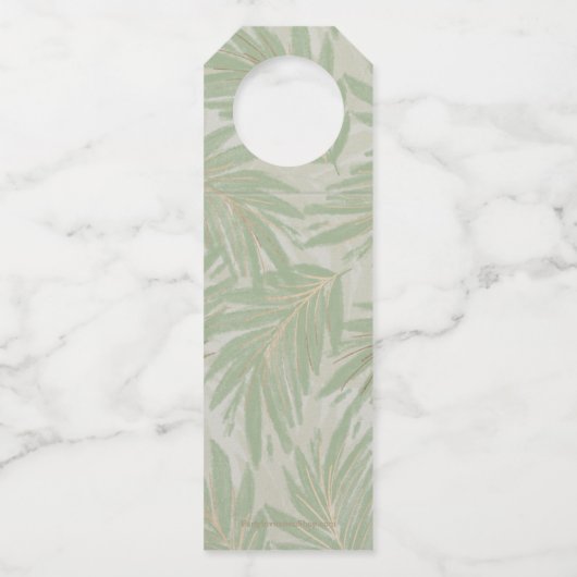 トロピカルグリーンと葉金ゴールドオンセージ ボトルネックタグ (裏面)