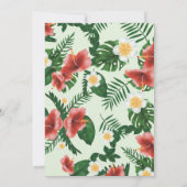 トロピカルグリーンのエキゾチックなインコたち ワイルドバースデー 招待状 (裏面)