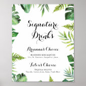 トロピカルグリーンのシグネチャードリンク看板 ポスター (正面)