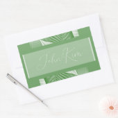 トロピカルグリーンのパーソナライズステッカー 長方形シール (封筒)