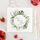 トロピカルグリーンのパーティー用ナプキン（夕食サイズ） (インサイチュ)