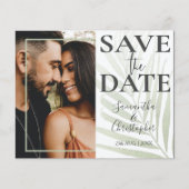 トロピカルグリーンのフォトウェディングのSave the Date (正面)