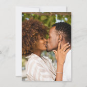 トロピカルグリーンの結婚式が日付を保存 セーブザデート (裏面)