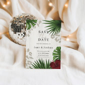 トロピカルグリーンの結婚式 Save the Date 招待状