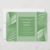 トロピカルグリーンウェディング・セーブ・ザ・デート招待状 セーブザデート (裏面)