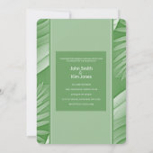 トロピカルグリーンウェディング セーブ・ザ・デート 招待状 (裏面)