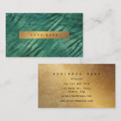 トロピカルグリーンカリグランギー金ゴールドジャングルビップ 名刺 (正面/裏面)