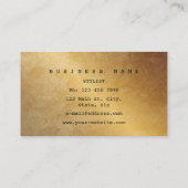 トロピカルグリーンカリグランギー金ゴールドジャングルビップ 名刺 (裏面)