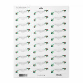 トロピカルグリーンガーデンウェディング返信住所ラベル ラベル (フルシート)