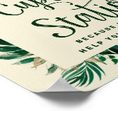 トロピカルグリーンケーキ結婚ステーションの看板 ポスター (角)