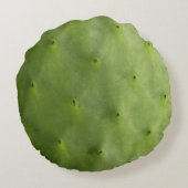 トロピカルグリーンサボテンの写真 ラウンドクッション (裏面)