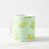 トロピカルグリーンシトラス夏オレンジレモンスライス コーヒーマグカップ (正面左)
