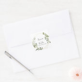 トロピカルグリーンスペインの金ゴールド結婚封筒用シール スクエアシール (封筒)