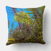 トロピカルグリーンズアンドブルースカイ装飾用クッション クッション (裏面)