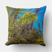 トロピカルグリーンズアンドブルースカイ装飾用クッション クッション (正面)