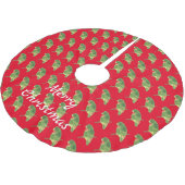 トロピカルグリーンパレーケートサンダー_コーブ ブラッシュドポリエステルツリースカート (アングル)