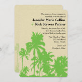 トロピカルグリーンパームズ結婚式招待状 招待状 (正面/裏面)