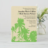 トロピカルグリーンパームズ結婚式招待状 招待状 (スタンド正面)
