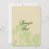 トロピカルグリーンパームズ結婚式招待状 招待状 (裏面)