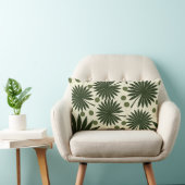 トロピカルグリーンパームツリーアート ランバークッション (椅子)