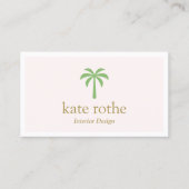 トロピカルグリーンパームツリーコールカード コーリングカード (正面)