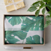 トロピカルグリーンパームリーフハワイアンサマーウェディング 薄葉紙 (ギフト)