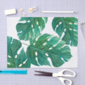 トロピカルグリーンパームリーフハワイアンサマーウェディング 薄葉紙 (クラフト)