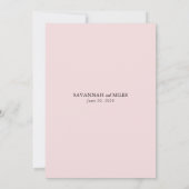 トロピカルグリーンパームリーフフレーム結婚式招待状 招待状 (裏面)