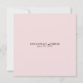 トロピカルグリーンパームリーフボーダー結婚式招待状 招待状 (裏面)