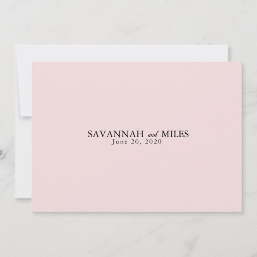 トロピカルグリーンパームリーフボーダー結婚式招待状 招待状 (裏面)